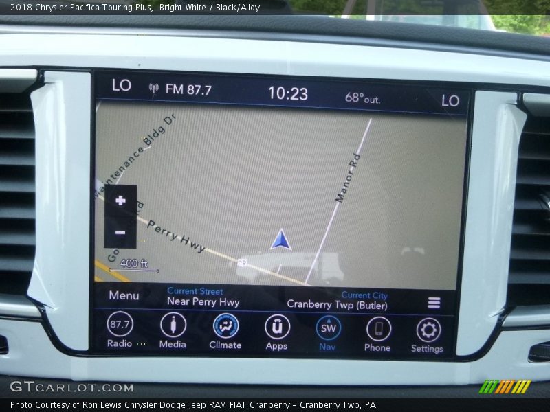 Bright White / Black/Alloy 2018 Chrysler Pacifica Touring Plus