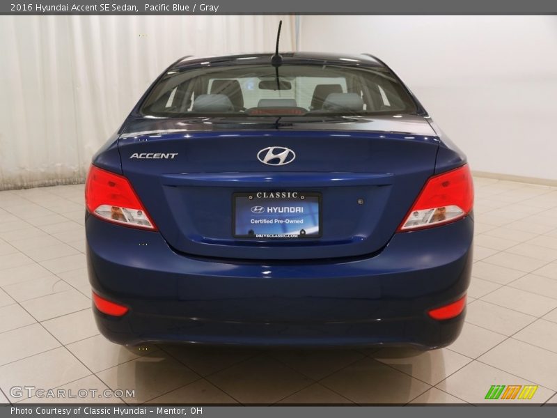 Pacific Blue / Gray 2016 Hyundai Accent SE Sedan