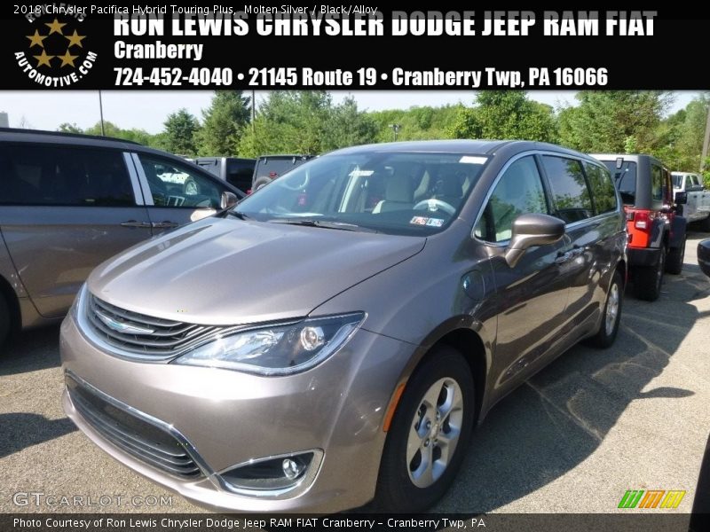 Molten Silver / Black/Alloy 2018 Chrysler Pacifica Hybrid Touring Plus