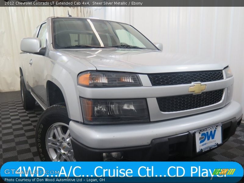 Sheer Silver Metallic / Ebony 2012 Chevrolet Colorado LT Extended Cab 4x4