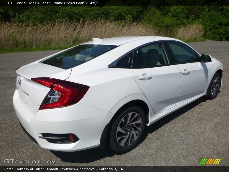 White Orchid Pearl / Gray 2018 Honda Civic EX Sedan