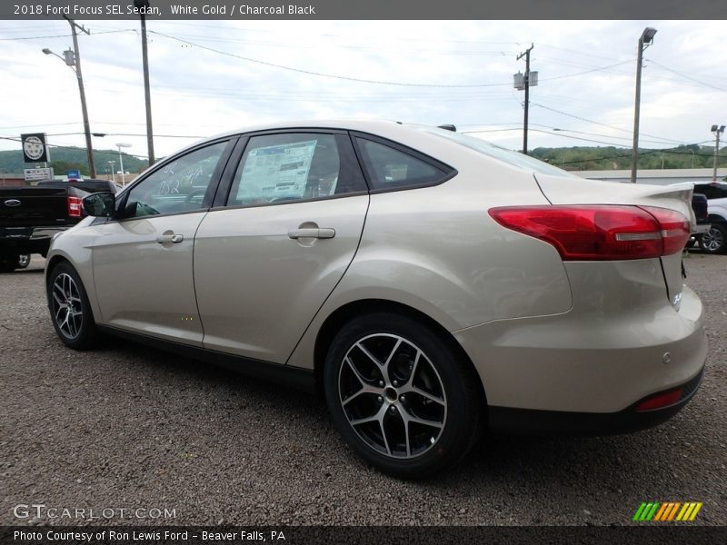White Gold / Charcoal Black 2018 Ford Focus SEL Sedan