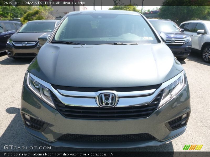 Forest Mist Metallic / Beige 2019 Honda Odyssey EX