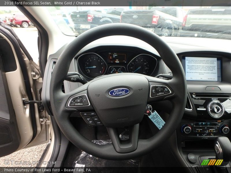 White Gold / Charcoal Black 2018 Ford Focus SEL Sedan