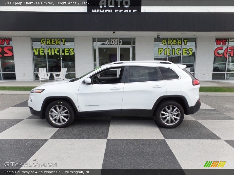 Bright White / Black 2018 Jeep Cherokee Limited