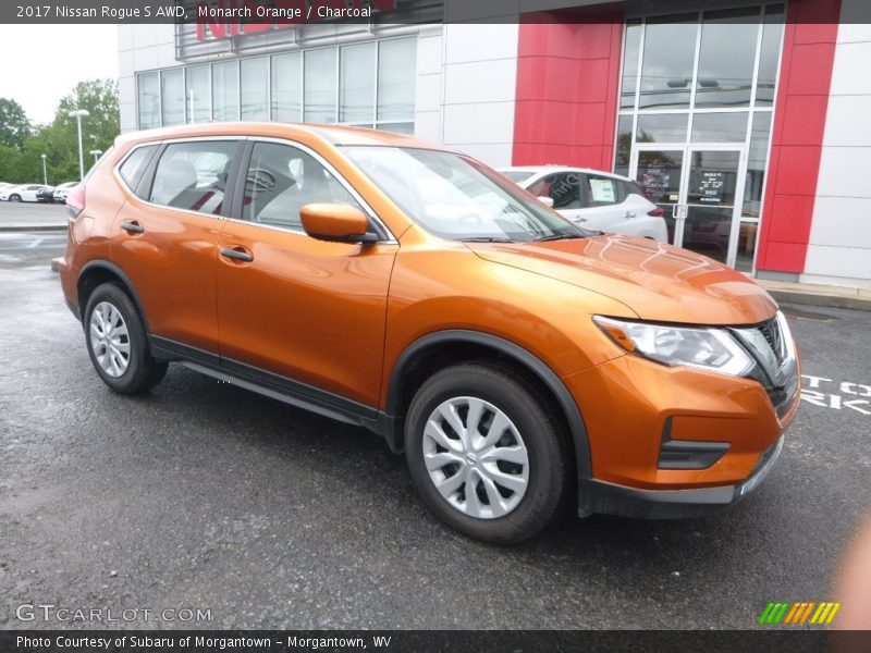 Monarch Orange / Charcoal 2017 Nissan Rogue S AWD