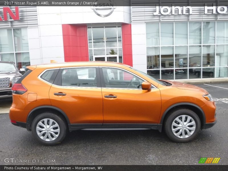 Monarch Orange / Charcoal 2017 Nissan Rogue S AWD