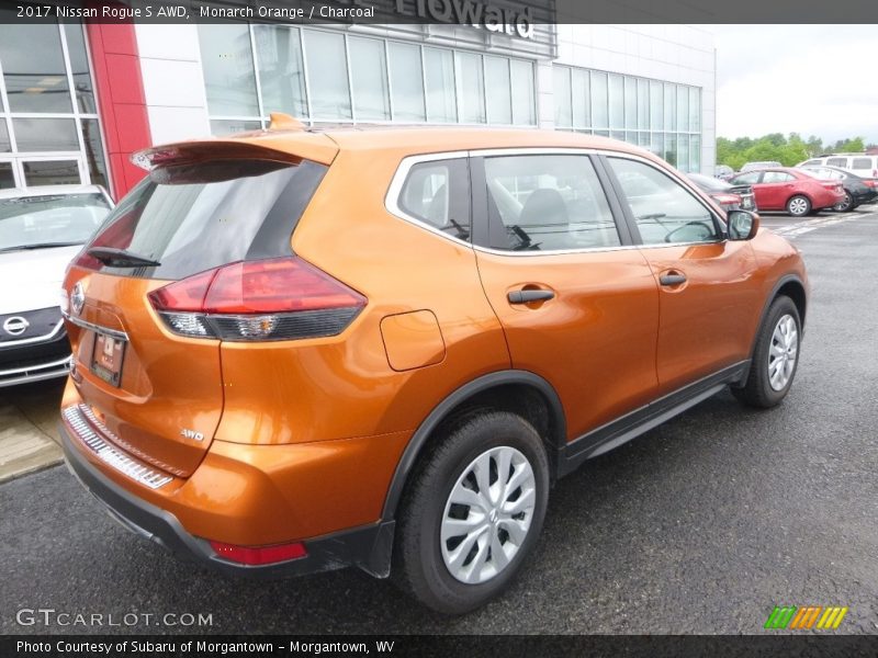 Monarch Orange / Charcoal 2017 Nissan Rogue S AWD