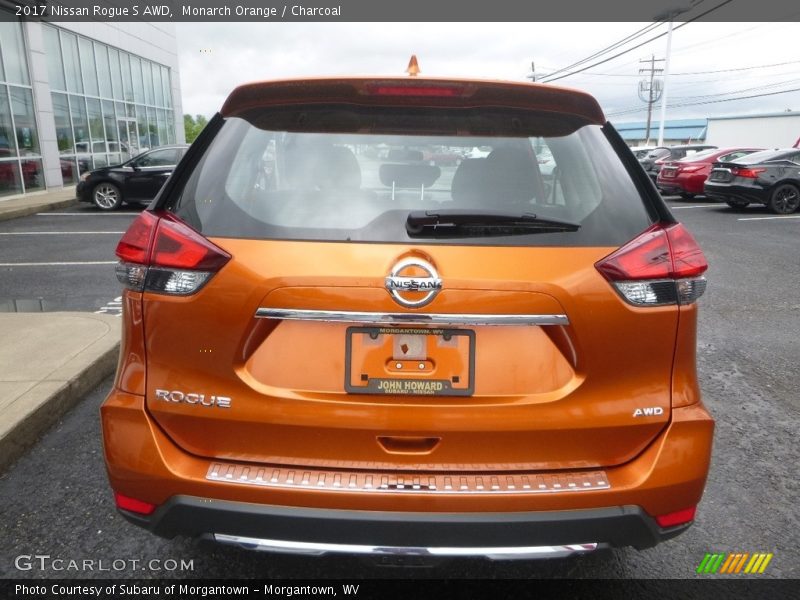 Monarch Orange / Charcoal 2017 Nissan Rogue S AWD