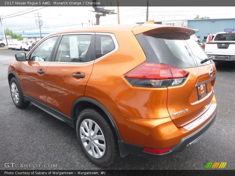 Monarch Orange / Charcoal 2017 Nissan Rogue S AWD