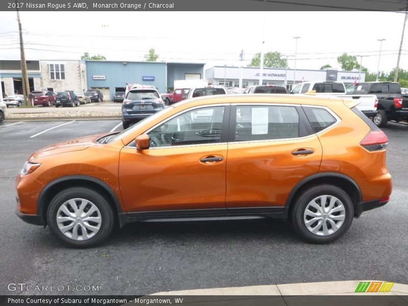 Monarch Orange / Charcoal 2017 Nissan Rogue S AWD