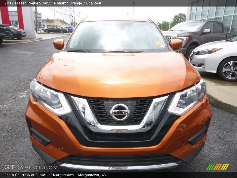 Monarch Orange / Charcoal 2017 Nissan Rogue S AWD