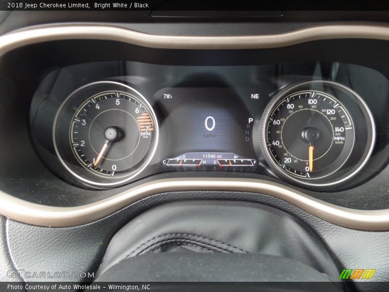 Bright White / Black 2018 Jeep Cherokee Limited