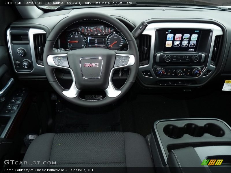 Dark Slate Metallic / Jet Black 2018 GMC Sierra 1500 SLE Double Cab 4WD