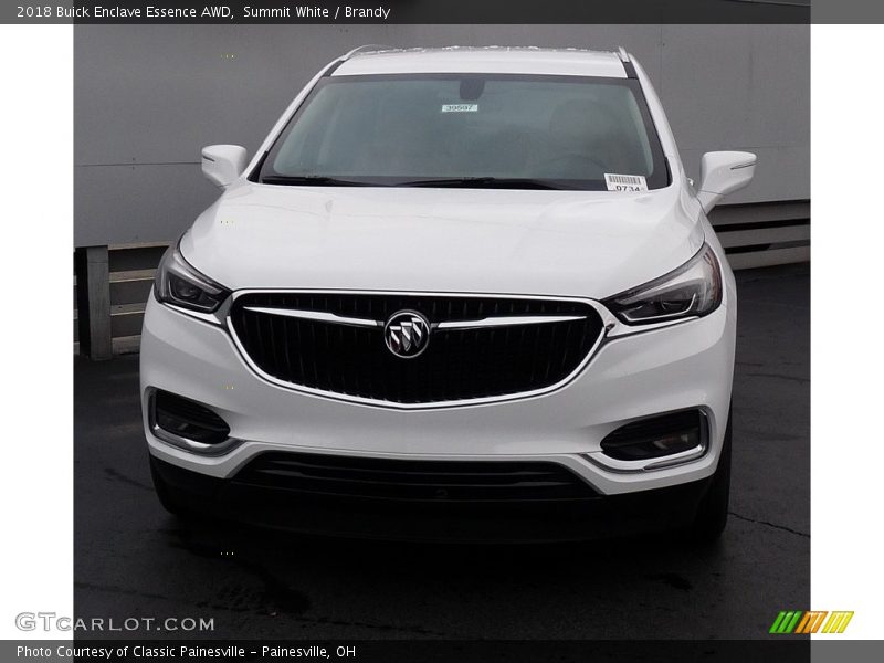 Summit White / Brandy 2018 Buick Enclave Essence AWD