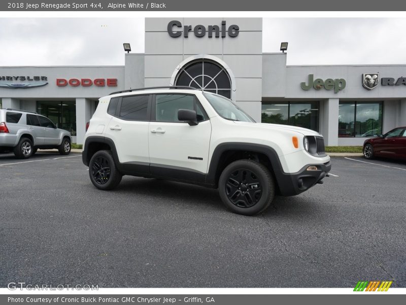 Alpine White / Black 2018 Jeep Renegade Sport 4x4