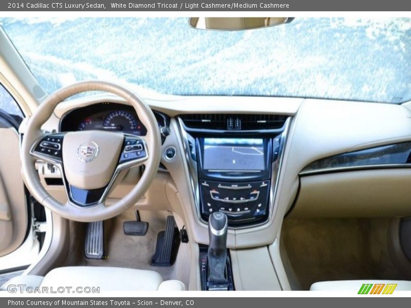 White Diamond Tricoat / Light Cashmere/Medium Cashmere 2014 Cadillac CTS Luxury Sedan