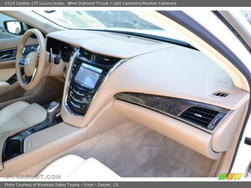 White Diamond Tricoat / Light Cashmere/Medium Cashmere 2014 Cadillac CTS Luxury Sedan