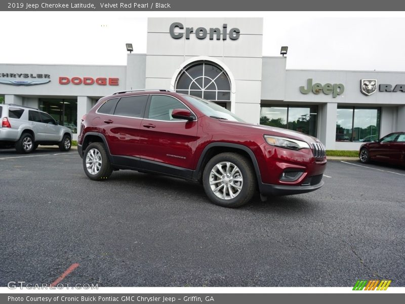 Velvet Red Pearl / Black 2019 Jeep Cherokee Latitude