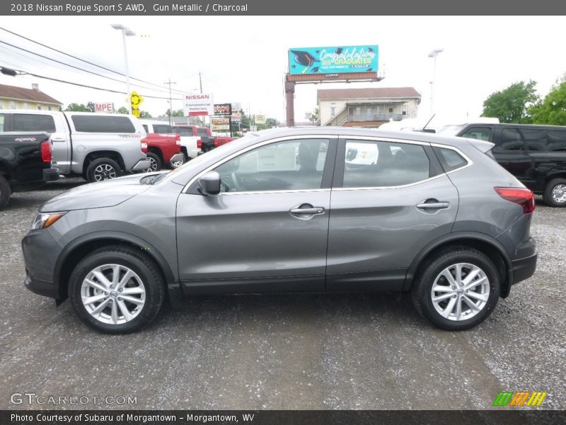 Gun Metallic / Charcoal 2018 Nissan Rogue Sport S AWD