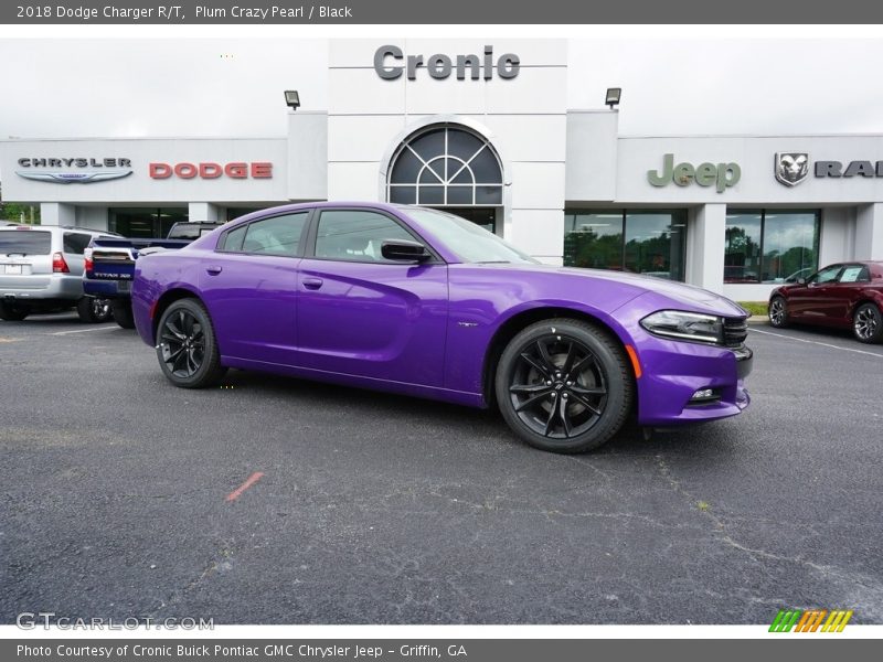 Plum Crazy Pearl / Black 2018 Dodge Charger R/T