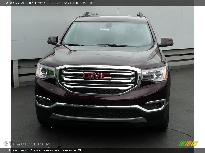 Black Cherry Metallic / Jet Black 2018 GMC Acadia SLE AWD