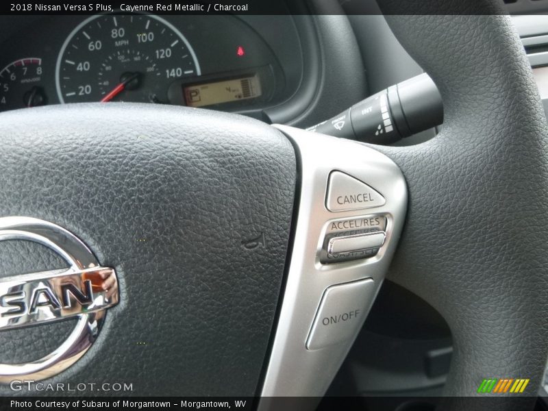 Cayenne Red Metallic / Charcoal 2018 Nissan Versa S Plus