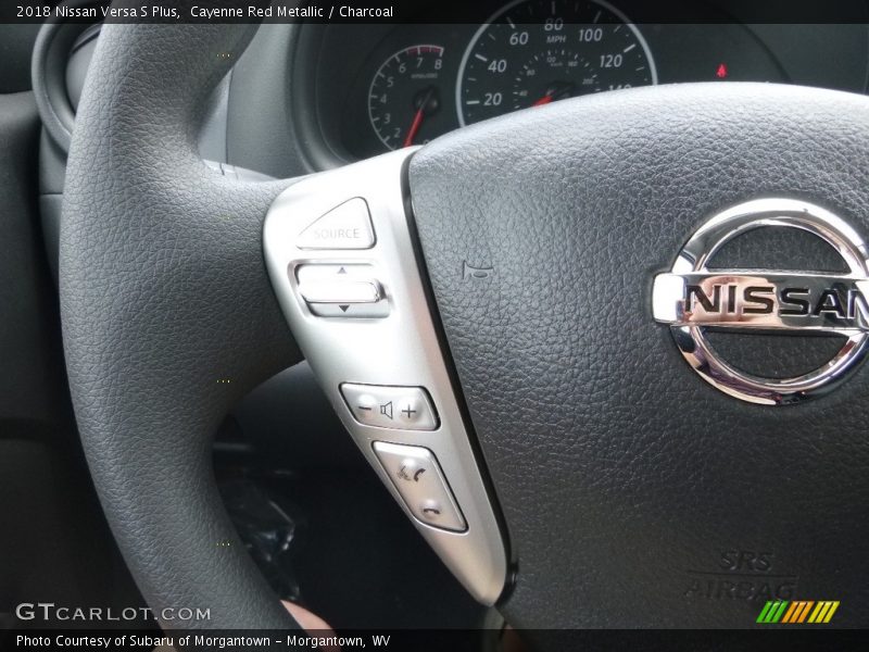 Cayenne Red Metallic / Charcoal 2018 Nissan Versa S Plus