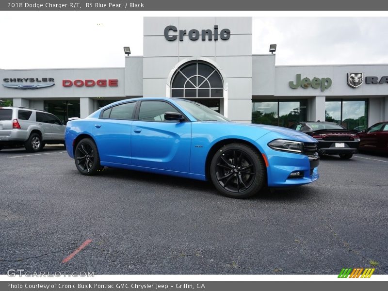 B5 Blue Pearl / Black 2018 Dodge Charger R/T
