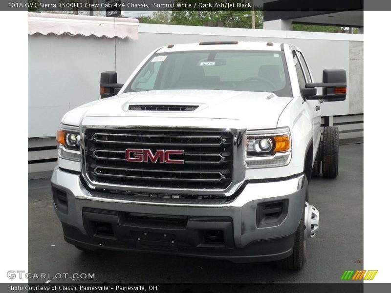 Summit White / Dark Ash/Jet Black 2018 GMC Sierra 3500HD Crew Cab 4x4 Chassis