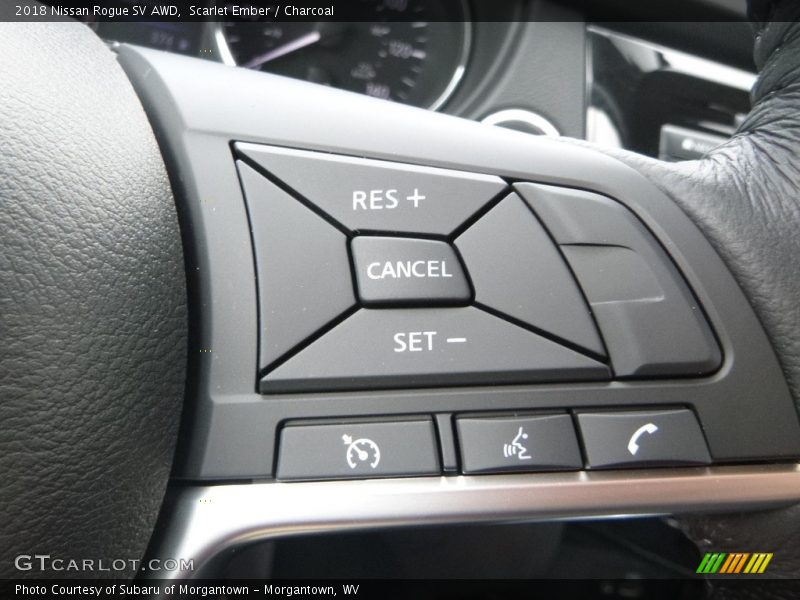 Scarlet Ember / Charcoal 2018 Nissan Rogue SV AWD