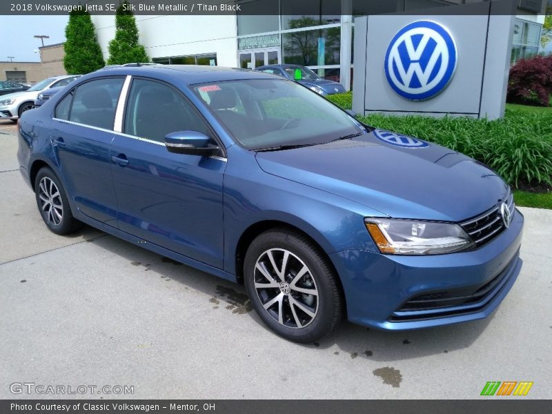 Silk Blue Metallic / Titan Black 2018 Volkswagen Jetta SE
