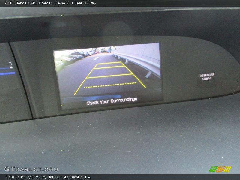 Dyno Blue Pearl / Gray 2015 Honda Civic LX Sedan