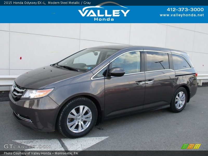 Modern Steel Metallic / Gray 2015 Honda Odyssey EX-L