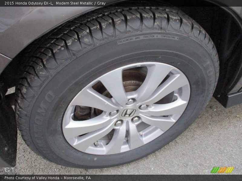 Modern Steel Metallic / Gray 2015 Honda Odyssey EX-L