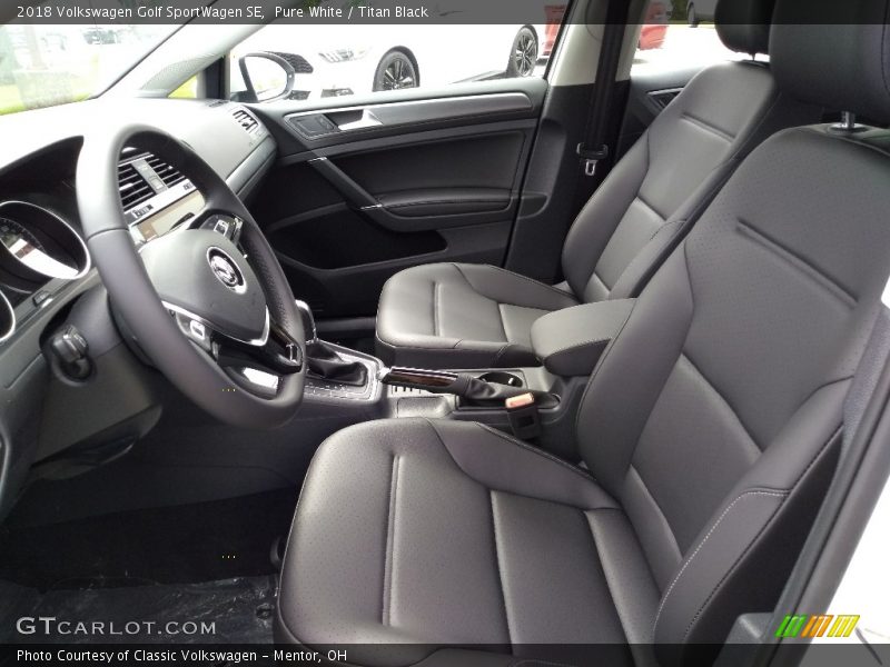  2018 Golf SportWagen SE Titan Black Interior