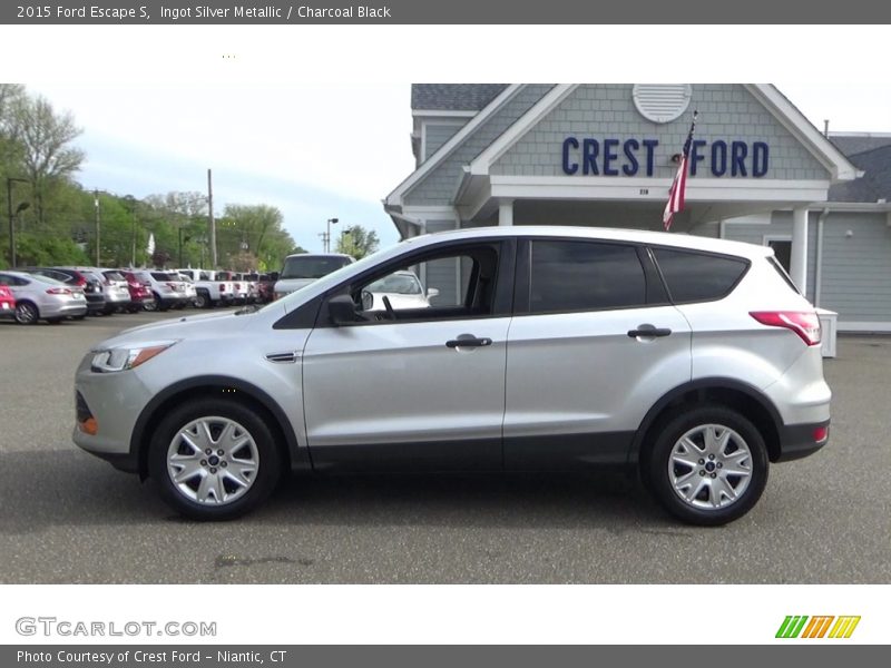 Ingot Silver Metallic / Charcoal Black 2015 Ford Escape S