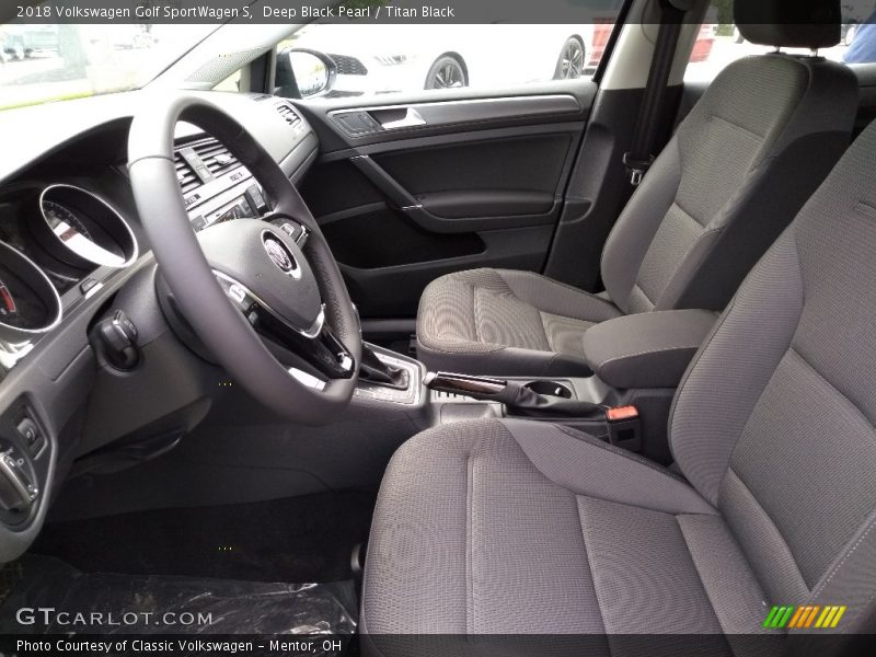 Deep Black Pearl / Titan Black 2018 Volkswagen Golf SportWagen S