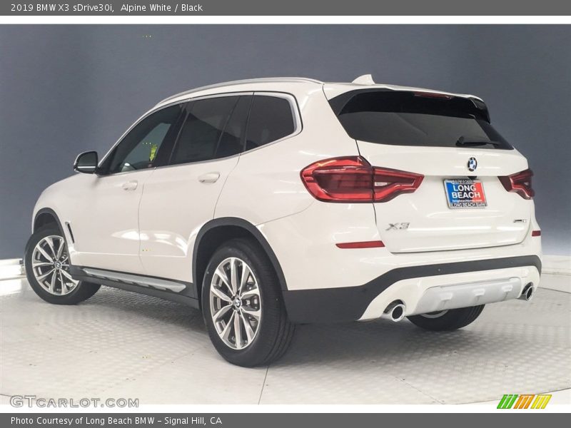 Alpine White / Black 2019 BMW X3 sDrive30i