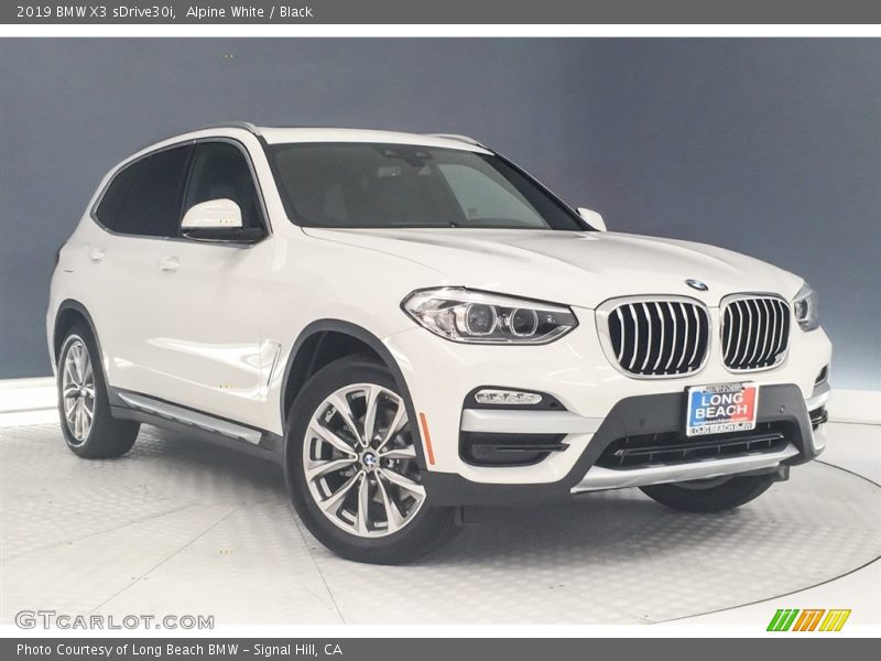 Alpine White / Black 2019 BMW X3 sDrive30i