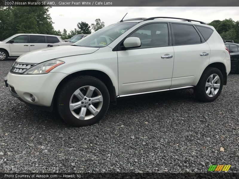 Glacier Pearl White / Cafe Latte 2007 Nissan Murano SE AWD