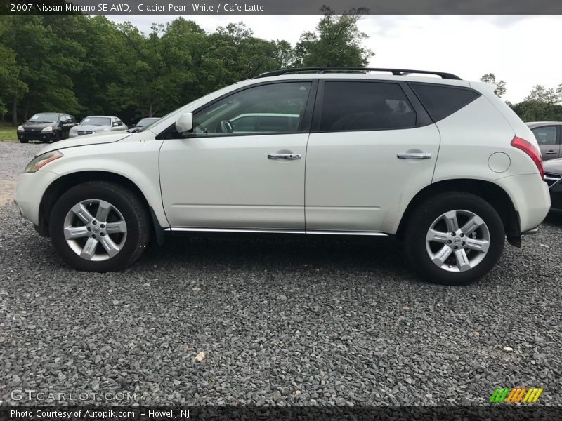 Glacier Pearl White / Cafe Latte 2007 Nissan Murano SE AWD
