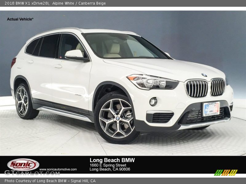 Alpine White / Canberra Beige 2018 BMW X1 xDrive28i