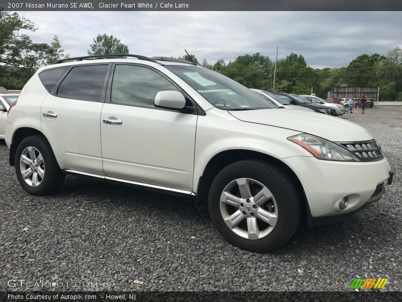 Glacier Pearl White / Cafe Latte 2007 Nissan Murano SE AWD