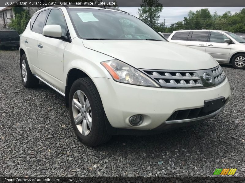 Glacier Pearl White / Cafe Latte 2007 Nissan Murano SE AWD