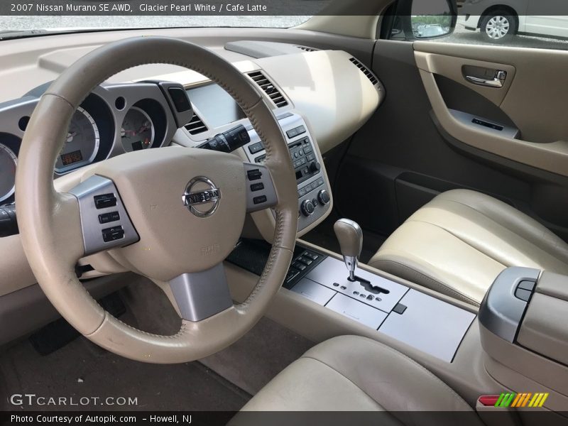 Glacier Pearl White / Cafe Latte 2007 Nissan Murano SE AWD