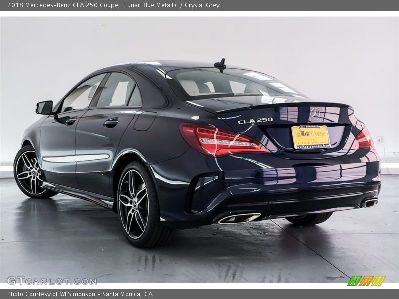 Lunar Blue Metallic / Crystal Grey 2018 Mercedes-Benz CLA 250 Coupe