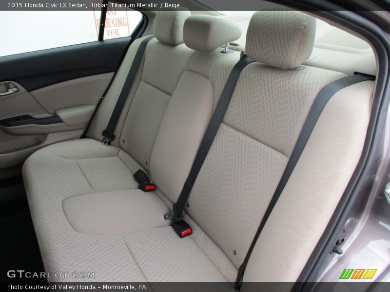 Urban Titanium Metallic / Beige 2015 Honda Civic LX Sedan