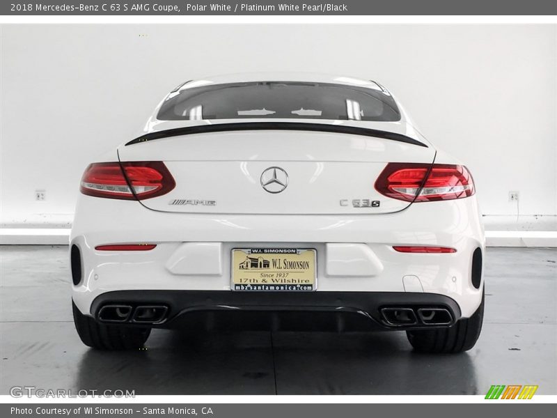 Polar White / Platinum White Pearl/Black 2018 Mercedes-Benz C 63 S AMG Coupe