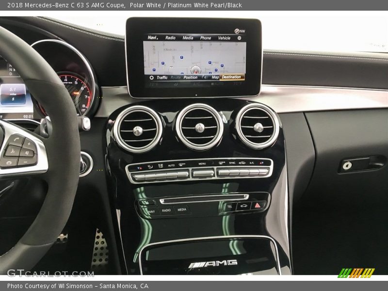 Polar White / Platinum White Pearl/Black 2018 Mercedes-Benz C 63 S AMG Coupe